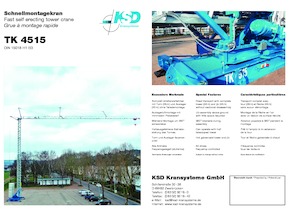 Gru a torre - rotazione bassa KSD TK 4515 (2,5m)