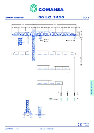 Gru a torre - rotazione alta Comansa 30LC1450