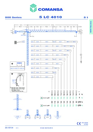 Gru a torre - rotazione alta Comansa 5LC4010