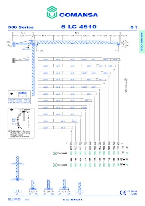 Gru a torre - rotazione alta Comansa 5LC4510