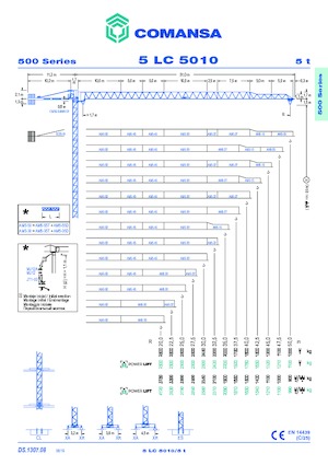 Gru a torre - rotazione alta Comansa 5LC5010