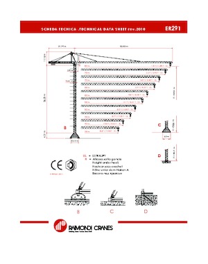 Gru a torre - rotazione alta Raimondi ER 291