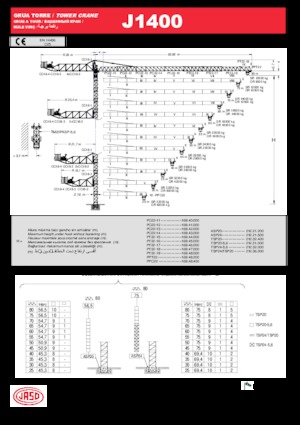 Gru a torre - rotazione alta Jaso J1400