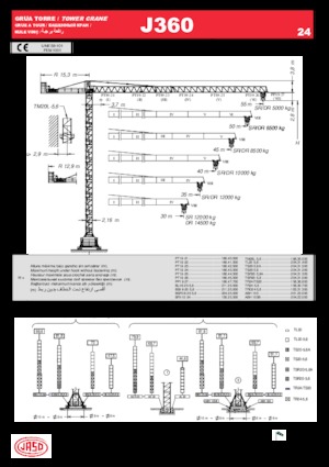 Gru a torre - rotazione alta Jaso J360.24