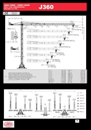 Gru a torre - rotazione alta Jaso J360