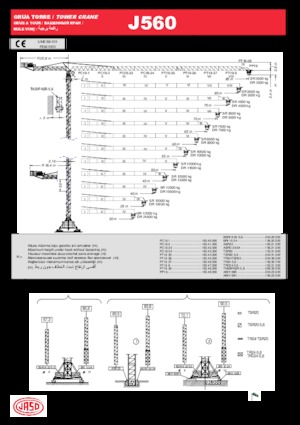 Gru a torre - rotazione alta Jaso J560