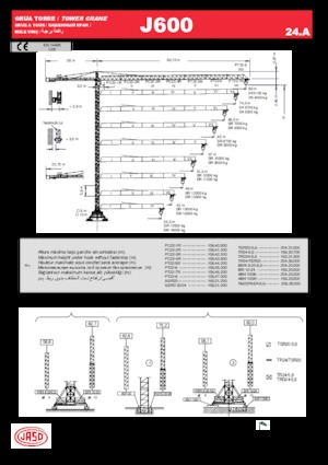 Gru a torre - rotazione alta Jaso J600.24.A