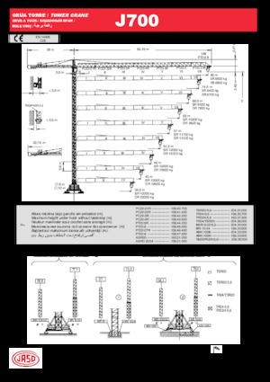 Gru a torre - rotazione alta Jaso J700