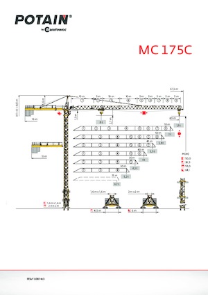 Gru a torre - rotazione alta Potain MC 175C