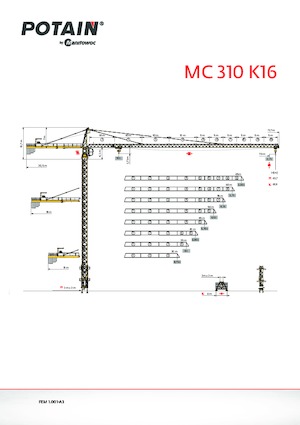 Gru a torre - rotazione alta Potain MC 310 K16