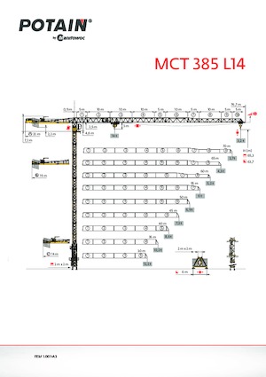 Gru a torre - rotazione alta Potain MCT 385 L14