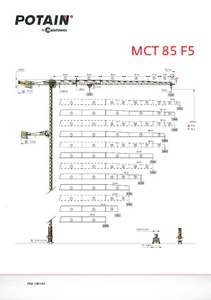 Gru a torre - rotazione alta Potain MCT 85 F5