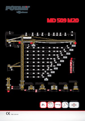 Gru a torre - rotazione alta Potain MD 509 M20