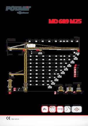Gru a torre - rotazione alta Potain MD 689 M25