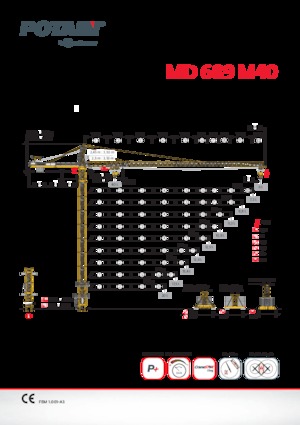Gru a torre - rotazione alta Potain MD 689 M40