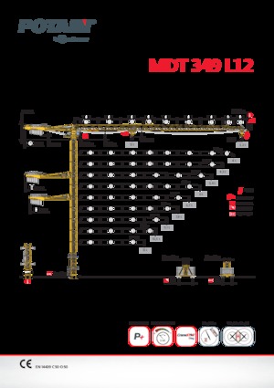 Gru a torre - rotazione alta Potain MDT 349 L 12