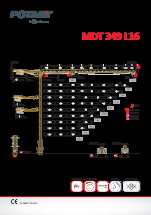 Gru a torre - rotazione alta Potain MDT 349 L 16