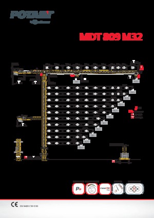 Gru a torre - rotazione alta Potain MDT 809 M32