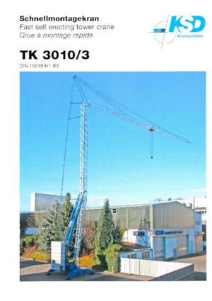 Gru a torre - rotazione bassa KSD TK  3010/3 (2,5 m)