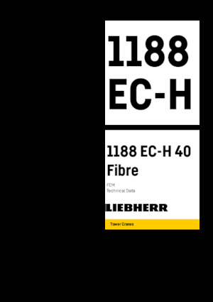 Gru a torre - rotazione alta Liebherr 1188 EC-H 40 Fibre