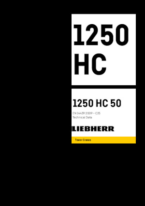 Gru a torre - rotazione alta Liebherr 1250 HC 50