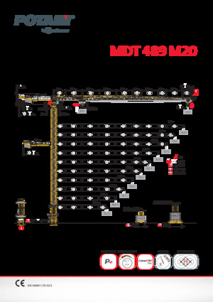 Gru a torre - rotazione alta Potain MDT 489 M20