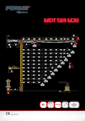 Gru a torre - rotazione alta Potain MDT 569 M20