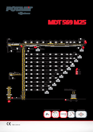 Gru a torre - rotazione alta Potain MDT 569 M25