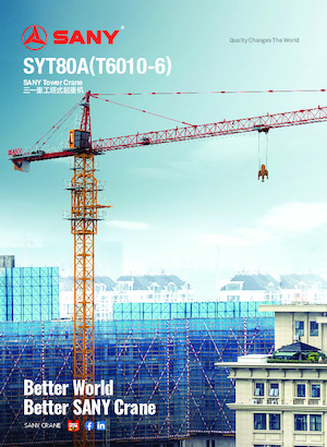 Gru a torre - rotazione alta Sany SYT80A 