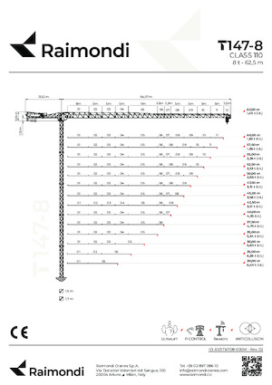 Gru a torre - rotazione alta Raimondi T147-8