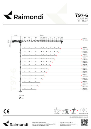 Gru a torre - rotazione alta Raimondi T97