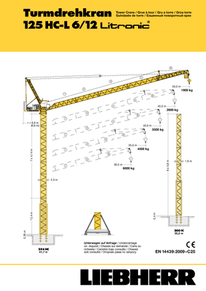 Gru a torre a braccio impennabile Liebherr 125 HC L