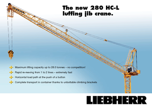 Gru a torre a braccio impennabile Liebherr 280 HC-L 16/28  Litronic