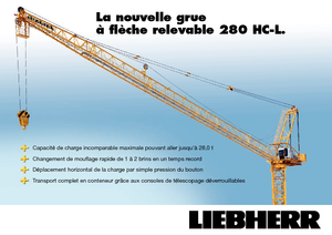 Gru a torre a braccio impennabile Liebherr 280 HC-L 16/28  Litronic