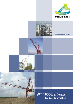 Gru a torre a braccio impennabile Wilbert WT 1905 L e.tronic