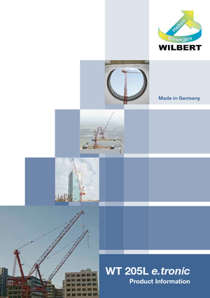 Gru a torre a braccio impennabile Wilbert WT 205 L e.tronic