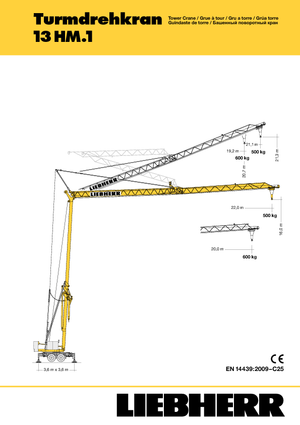 Gru a torre - rotazione bassa Liebherr 13 HM