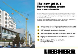 Gru a torre - rotazione bassa Liebherr 26 K.1 FU