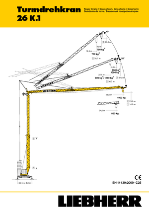 Gru a torre - rotazione bassa Liebherr 26 K.1