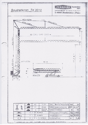 Gru a torre - rotazione bassa Pekazett 3010 SM