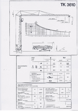 Gru a torre - rotazione bassa Pekazett 3610 SMF