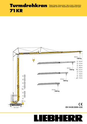 Gru a torre - rotazione bassa Liebherr 71 KR.1 (FU)