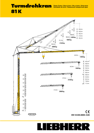 Gru a torre - rotazione bassa Liebherr 81 K