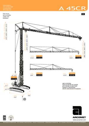 Gru a torre - rotazione bassa Arcomet A 45 CR