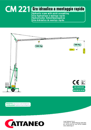 Gru a torre - rotazione bassa Cattaneo CM 221 