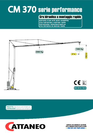 Gru a torre - rotazione bassa Cattaneo CM 370