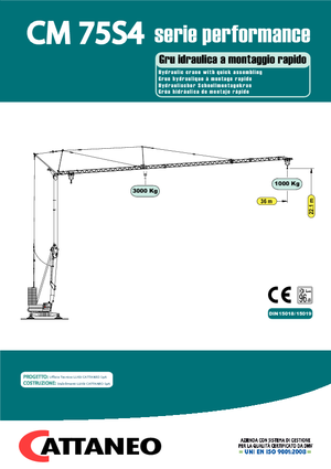 Gru a torre - rotazione bassa Cattaneo CM 75 S 4