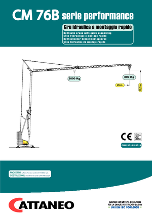 Gru a torre - rotazione bassa Cattaneo CM 76B 