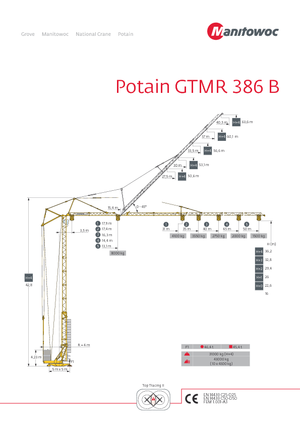 Gru a torre - rotazione bassa Potain GTMR 386 B