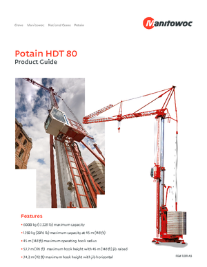 Gru a torre - rotazione bassa Potain HDT 80